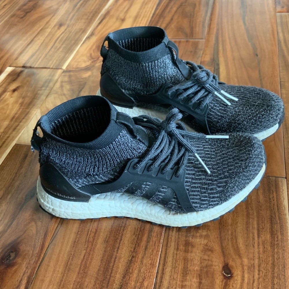 Ultra boost uncaged, black, high top